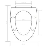 VidaXL Toiletbril soft-close met quick-release ontwerp zwart - thumbnail