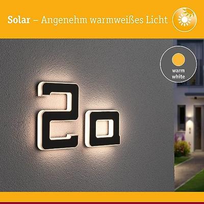 Paulmann 94650 Solar Hausnummer a Huisnummerlamp op zonne-energie Energielabel: G (A - G) Warmwit Zwart