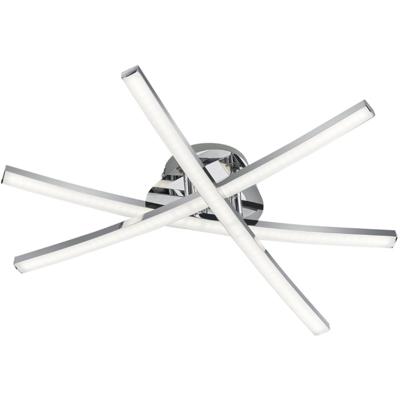 LED Plafondlamp 15W Warm Wit 3000K - Rechthoekig Chroom Design