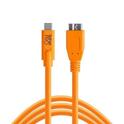 Tether Tools CUC3315-ORG USB-kabel USB-C stekker, USB-micro-B 3.0 stekker 4.60 m Oranje