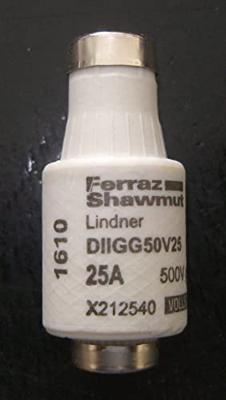 Mersen 00597.025700 Diazed zekering Afmeting zekering: DII 25 A 500 V Mersen 00597.025700 Diazed zekering Afmeting zekering: DII 25 A 500 V