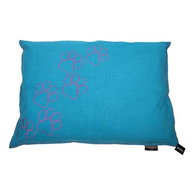 Lex & Max Hondenkussen Happy Feet Blauw - 100 x 70cm - Kussenhoes