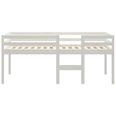 Hoogslaper massief grenenhout wit 90x200 cm