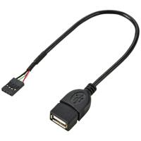 Renkforce RF-5719746 USB-kabel USB 2.0 Shrouded header 4-polig, USB-A bus 0.20 m Zwart - thumbnail