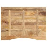 Bureaublad met ronding 100x80x2,5 cm massief ruw mangohout - thumbnail