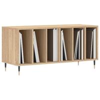 Platenkast 100x38x48 cm bewerkt hout sonoma eikenkleurig - thumbnail