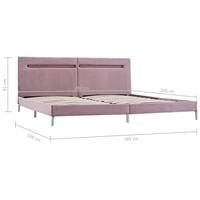 Bedframe met LED stof roze 180x200 cm - thumbnail