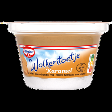 Dr. Oetker Wolkentoetje Karamel 125 g bij Jumbo