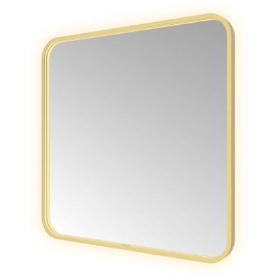 Spiegel Hotbath &MORE 80x60 cm LED-Verlichting Spiegelverwarming Vierkant Geborsteld Messing PVD