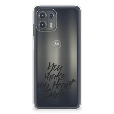 Motorola Edge 20 Lite | Siliconen hoesje | met naam Heart Smile Motorola Edge 20 Lite | Siliconen hoesje | met naam Heart Smile