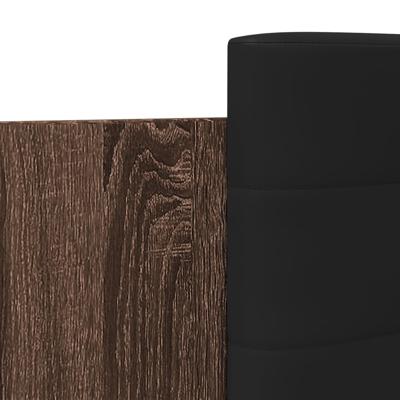 Bedframe met hoofdeinde bewerkt hout bruineikenkleur 100x200 cm