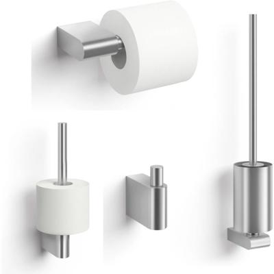 ZACK Atore toilet accessoires 4-delig geborsteld rvs ZACK Atore toilet accessoires 4-delig geborsteld rvs