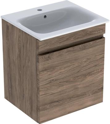 Geberit Renova Plan Wastafel Met Onderkast 60x48x62,2 cm Noten Hickory