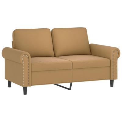 4-delige Loungeset met kussens fluweel bruin - thumbnail