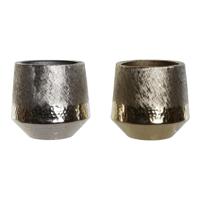 Tafeldecoratie DKD Home Decor Gouden Zilverkleurig Romantiek 19 x 19 x 20 cm (2 Stuks) - thumbnail