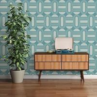 AS Creation Retro Chic - Turquoise - Retro - 395364 - thumbnail