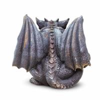 Safari speelfiguur Gargoyle jongens 9 cm zilver/brons - thumbnail