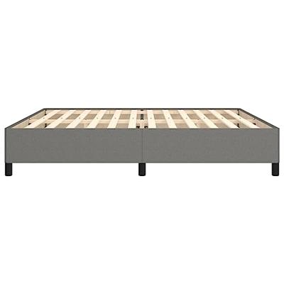 Bedframe zonder matras stof donkergrijs 200x200 cm