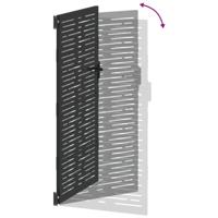 Tuinpoort met slot Zwart 85 x 175 cm Poedergecoat staal - thumbnail