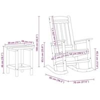 Tuin Schommelstoel 3 pcs Zwart 38 x 38 x 46cm Kunststof - thumbnail