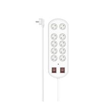 Hama Stekkerdoos, 10-voudig, overspanningsbev., twee schakelaars, 2 m Kabel Wit - thumbnail