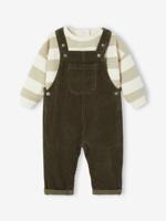 Babyset sweater + salopet kaki - thumbnail