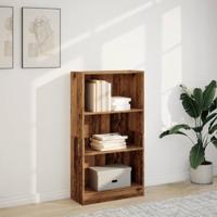 Boekenkast 60x24x109 cm bewerkt hout oud houtkleurig - thumbnail