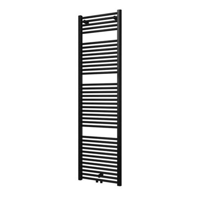 Designradiator Plieger Palmyra 868 Watt Midden- of Zijaansluiting 177,5x50 cm Mat Zwart