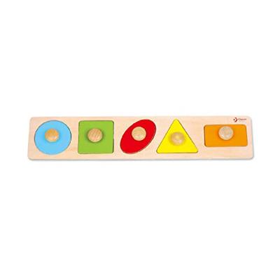 Classic World houten noppenpuzzel vormen, 5st.