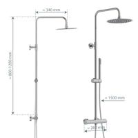Schütte AQUADUCT Hoofddouche-Set | Thermostatische mengkraan | Chroom - 60044 - thumbnail