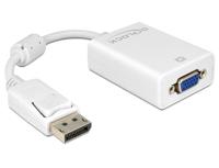 Delock 61848 DisplayPort / VGA Adapter [1x DisplayPort stekker - 1x VGA-bus] Zwart Met Ferrietkern 12 cm - thumbnail