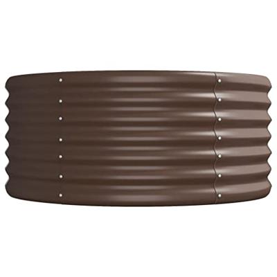 VidaXL Plantenbak 296x80x36 cm gegalvaniseerd staal bruin