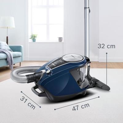 Bosch serie 6 stofzuiger zonder zak bgs41pow1 (zwart/rood)