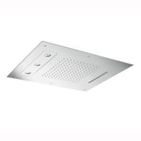 Hoofddouche Hotbath Mate 63x48 cm Rechthoekig Triple Inbouw Geborsteld Nikkel - thumbnail
