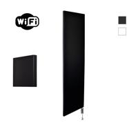 Radiator Sanicare Denso Met WiFi 180 x 40 cm Mat Zwart Met Thermostaat Chroom Rechtsonder - thumbnail