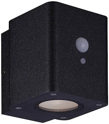 Megatron Loky MT70018 Wandspot op zonne-energie met bewegingsmelder 1 W LED Zwart