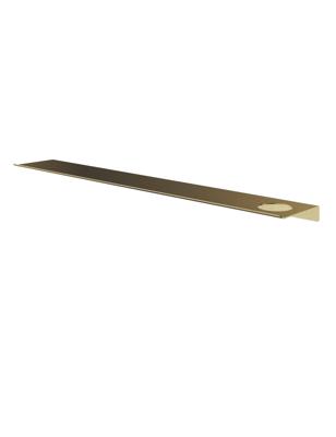 Hotbath &MORE Planchet - 80cm - inclusief bevestigings rails - 1 uitsparing - voor zeepdispenser of beker - Geborsteld messing PVD SH080HBBP