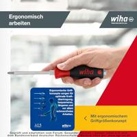 Wiha Schraubendrehersatz 6tlg PH/ Schlitz 6kant-Klinge Soft-Fin Schroevendraaierset Werkplaats 6-delig Plat, Kruiskop Phillips - thumbnail