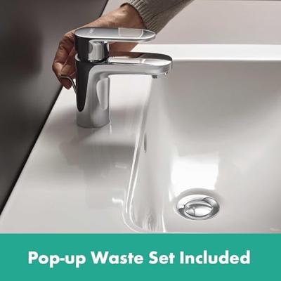 Hansgrohe Wastafelmengkraan Vernis Blend 70 Brass Eengreeps Met Trekwaste Chroom