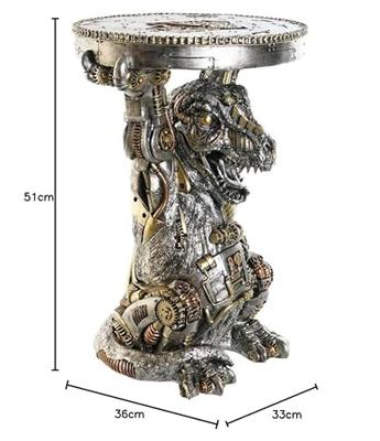 Bijzettafel Home ESPRIT Grijs Multicolour Hars 36 x 33 x 51 cm