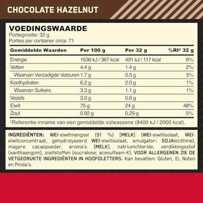 Gold Standard 100% Whey Protein | Optimum Nutrition | 2270g - thumbnail