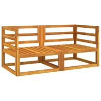 Hoekbanken 2 st sectioneel met kussens acaciahout groen - thumbnail