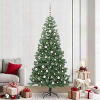 VidaXL Kerstboom met 300 led met standaard groen 240 cm pvc - thumbnail