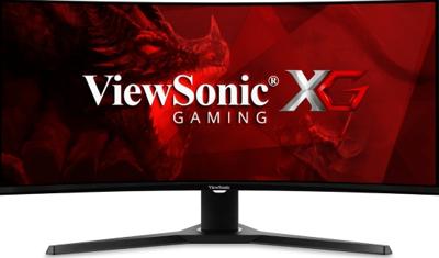 ViewSonic VX3218-2KPC VA-monitor 32 inch QHD, gebogen 1500R, 144Hz, 1ms MPRT, Adaptive Sync, 2x HDMI, 2x DisplayPort, luidspreker, in hoogte verstelbare standaard