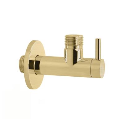 Hoekstopkraan Hotbath Cobber Rond met Filter Geborsteld Messing PVD
