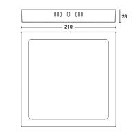 Philips Functioneel Magneos plafondverlichting, 12 W, vierkant - thumbnail