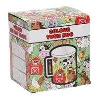 Duckiez Kleur je eigen mok boerderij dieren - thumbnail