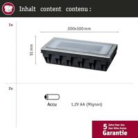 Paulmann 93775 Box Inbouwlamp op zonne-energie Energielabel: G (A - G) 0.6 W Warmwit RVS, Helder - thumbnail