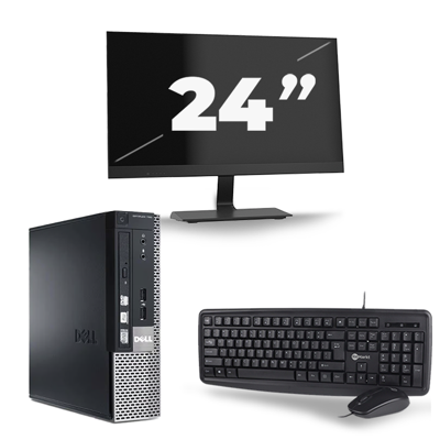 Dell Optiplex 790 USFF - Intel Core i5-2e Generatie - 8GB RAM - 256GB SSD - Windows 10 + 1x 24 inch Monitor