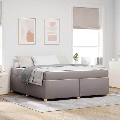 Bedframe met matras Taupe 180 x 200 cm Stof